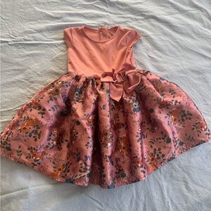 H&M Pink Floral Kids Dress with Bow